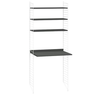 String Furniture Kast Met Met Tafel Wit Frame Donkergrijs