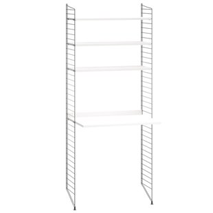 String Furniture Kast Met Met Tafel Donkergrijs Frame Wit