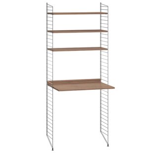 String Furniture Kast Met Met Tafel Donkergrijs Frame Walnoot