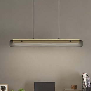 EGLO connect LED hanglamp Kokomo-Z, zwart, hout, staal