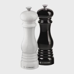 Le Creuset Peper- en Zoutmolen - Set van 2 - Zwart / Wit