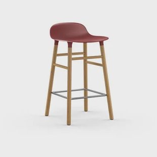 Normann Copenhagen Form Barkruk Low 65 cm - Eiken - Donkerrood