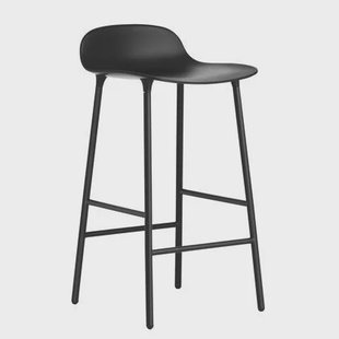 Normann Copenhagen Form Barkruk Low 65 cm - Staal - Zwart