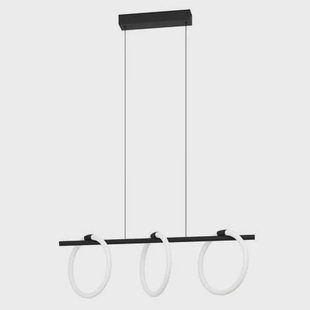 EGLO Caranacoa Hanglamp - LED - 78 cm - Zwart|Wit