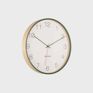 Karlsson - Wandklok Joy - Groen - Ø40cm