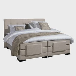 Mörgenn Elektrische boxspring Doha Beige 180x200 inclusief montage