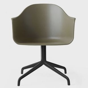 Audo Copenhagen Harbour Swivel stoel zwart, Olive