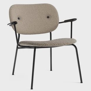 Audo Copenhagen Co fauteuil gestoffeerd Lupo Sand zwart eiken