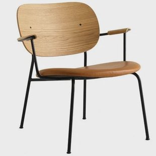 Audo Copenhagen Co fauteuil zitting leder Dakar 0250 naturel eiken