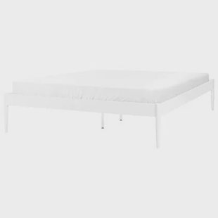 Beliani - VAURS - Tweepersoonsbed - Wit - 160 x 200 cm - Staal