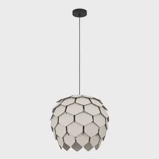 EGLO Mattanza Hanglamp - E27 - Ø 49,5 cm - Grijs|Zwart - Hout|Staal EGLO Mattanza Hanglamp - E27 - Ø 49,5 cm - Grijs|Zwart - Hout|Staal