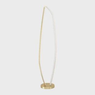EGLO Vallerosa Vloerlamp - LED - 128,5 cm - Goud|Wit - Staal