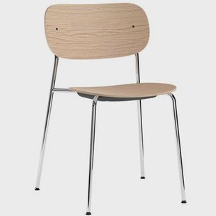 Audo Copenhagen Co eetkamerstoel naturel eiken|chroom
