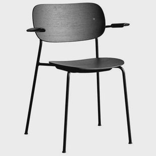 Audo Copenhagen Co eetkamerstoel met arm zwart eiken|zwart