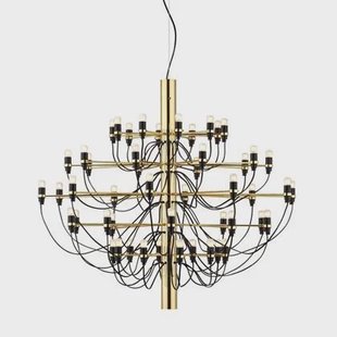 2097|50 by Gino Sarfatti kroonluchter Ø100 transparant messing