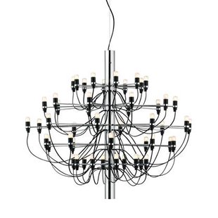 2097|50 by Gino Sarfatti kroonluchter Ø100 transparant chroom