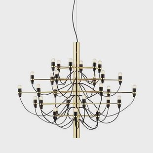 2097|30 by Gino Sarfatti kroonluchter Ø88 transparant messing