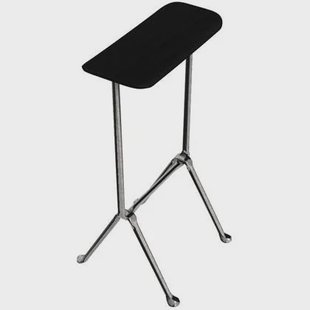 Officina barkruk H75 zink|zwart