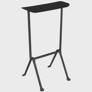 Officina barkruk H75 polypropylene antraciet|zwart