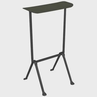 Officina barkruk H75 polypropylene antraciet|donkergroen