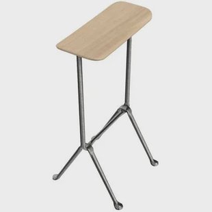 Officina barkruk H75 zink|naturel