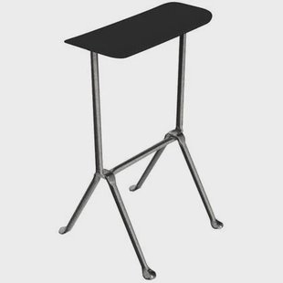 Officina barkruk H65 polypropylene zink|zwart