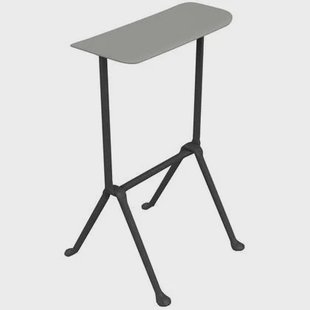 Officina barkruk H65 polypropylene antraciet|metaal