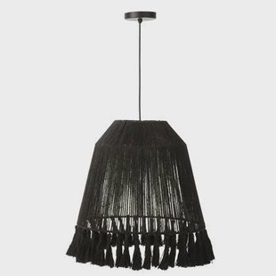 J-Line hanglamp Celia - jute - zwart - large