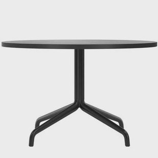 Audo Copenhagen Harbour Column salontafel Ø80 zwart eiken