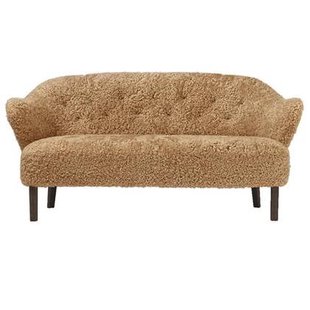 Audo Copenhagen Ingeborg 2,5-zits bank donker eiken Sheepskin Honey Audo Copenhagen Ingeborg 2,5-zits bank donker eiken Sheepskin Honey