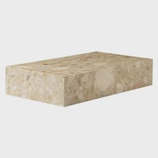 Audo Copenhagen Plinth Grand salontafel 137x76 Kunis Breccia marmer