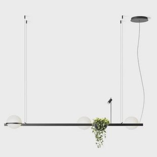 Vibia Palma 3736 hanglamp LED met plantenbak grafiet Vibia Palma 3736 hanglamp LED met plantenbak grafiet