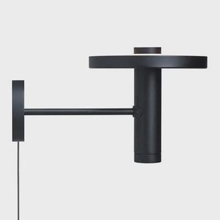 Beads 35 wandlamp LED uplight met stekker zwart