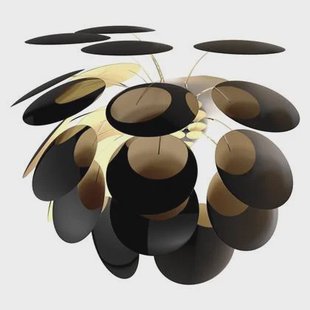 Discocó A wandlamp zwart-goud