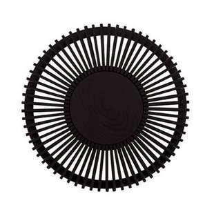 Clava Up Wood wandlamp medium Ø35 zwart eiken