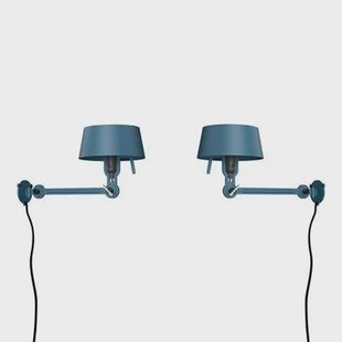 Bolt Bed Underfit wandlamp met stekker set van 2 Thunder Blue