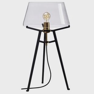 Ella tafellamp Smokey Black, transparant