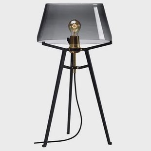 Ella tafellamp Smokey Black, neutraal grijs