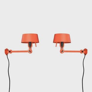 Bolt Bed Underfit wandlamp met stekker set van 2 Striking Orange
