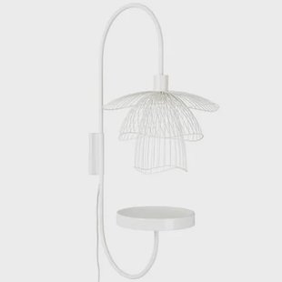 Forestier Papillon wandlamp met plateau wit Forestier Papillon wandlamp met plateau wit