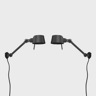Bolt Bed Sidefit wandlamp met stekker set van 2 Smokey Black