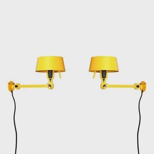 Bolt Bed Underfit wandlamp met stekker set van 2 Sunny Yellow