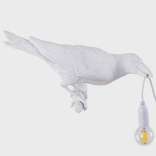 Bird Looking wandlamp rechts buiten wit