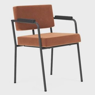 FÉST Monday stoel met armleuning zwart|zwart Royal 160 magnolia