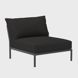 Level2 fauteuil frame zwart stof char heritage