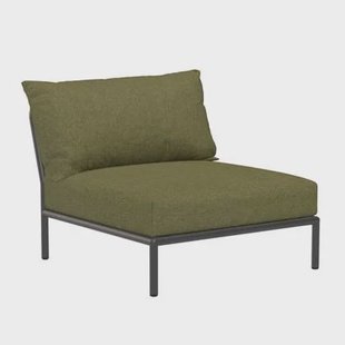 Houe Level2 fauteuil frame donkergrijs stof leaf heritage Houe Level2 fauteuil frame donkergrijs stof leaf heritage