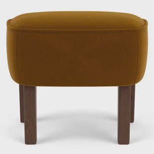 Audo Copenhagen Ingeborg voetenbank donker eiken Grand Mohair 2600