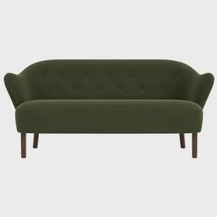 Audo Copenhagen Ingeborg 2,5-zits bank donker eiken Grand Mohair 8205