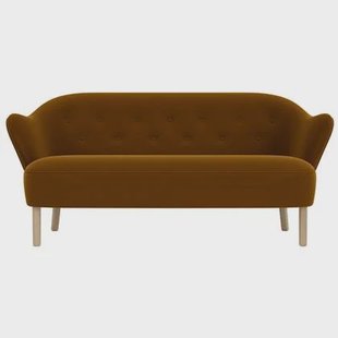 Audo Copenhagen Ingeborg 2,5-zitsbank naturel eiken Grand Mohair 2600