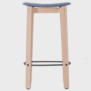 Nora barkruk zonder leuning whitewash Main Line Flax Russel